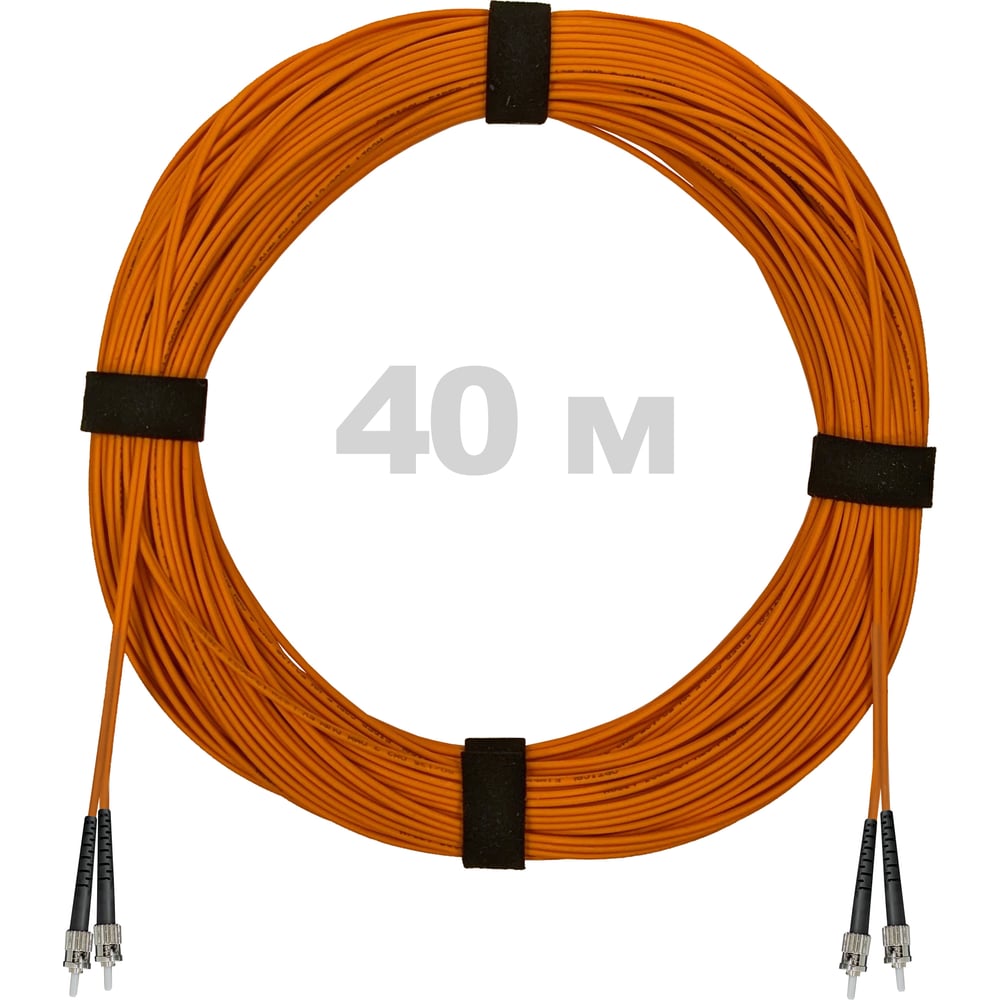 Патч-корд оптический ENGINOVA ST/PC-ST/PC MM (OM2) 2mm duplex LSZH, 40 м ENG-PC2.0-DX-2ST-OM2-40m-LSZH-OR