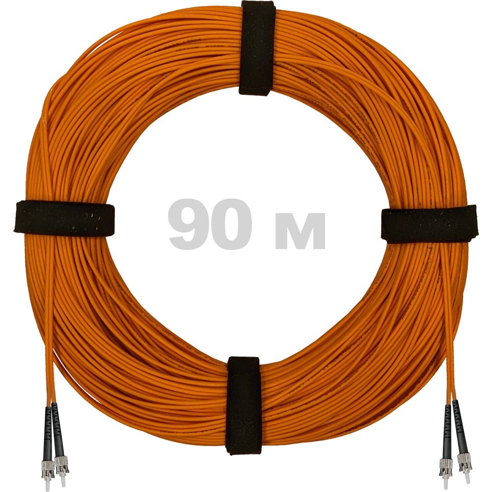 Патч-корд оптический ENGINOVA ST/PC-ST/PC MM (OM2) 2mm duplex LSZH, 90 м ENG-PC2.0-DX-2ST-OM2-90m-LSZH-OR