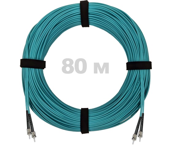 Изображение товара Патч-корд оптический ENGINOVA ST/PC-ST/PC MM (OM3) 2mm duplex LSZH, 80 м ENG-PC2.0-DX-2ST-OM3-80m-LSZH-AQ