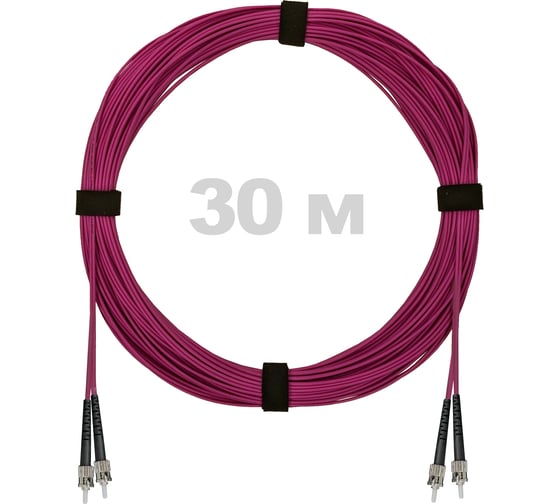 Изображение товара Патч-корд оптический ENGINOVA ST/PC-ST/PC MM (OM4) 2mm duplex LSZH, 30 м ENG-PC2.0-DX-2ST-OM4-30m-LSZH-MG