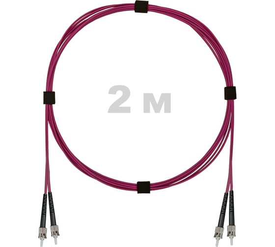 Изображение товара Патч-корд оптический ENGINOVA ST/PC-ST/PC MM (OM4) 2mm duplex LSZH, 2 м ENG-PC2.0-DX-2ST-OM4-2m-LSZH-MG