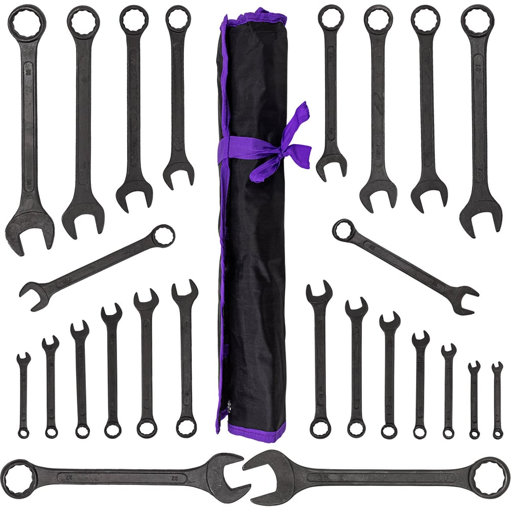 Изображение товара Набор ключей комбинированных Помощник 25 предметов 5261P36 Black