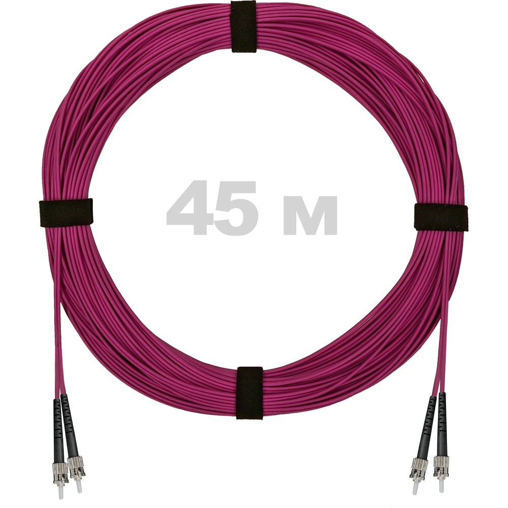 Изображение товара Оптический патч-корд ENGINOVA ST/PC-ST/PC OM4 45м LSZH двойной