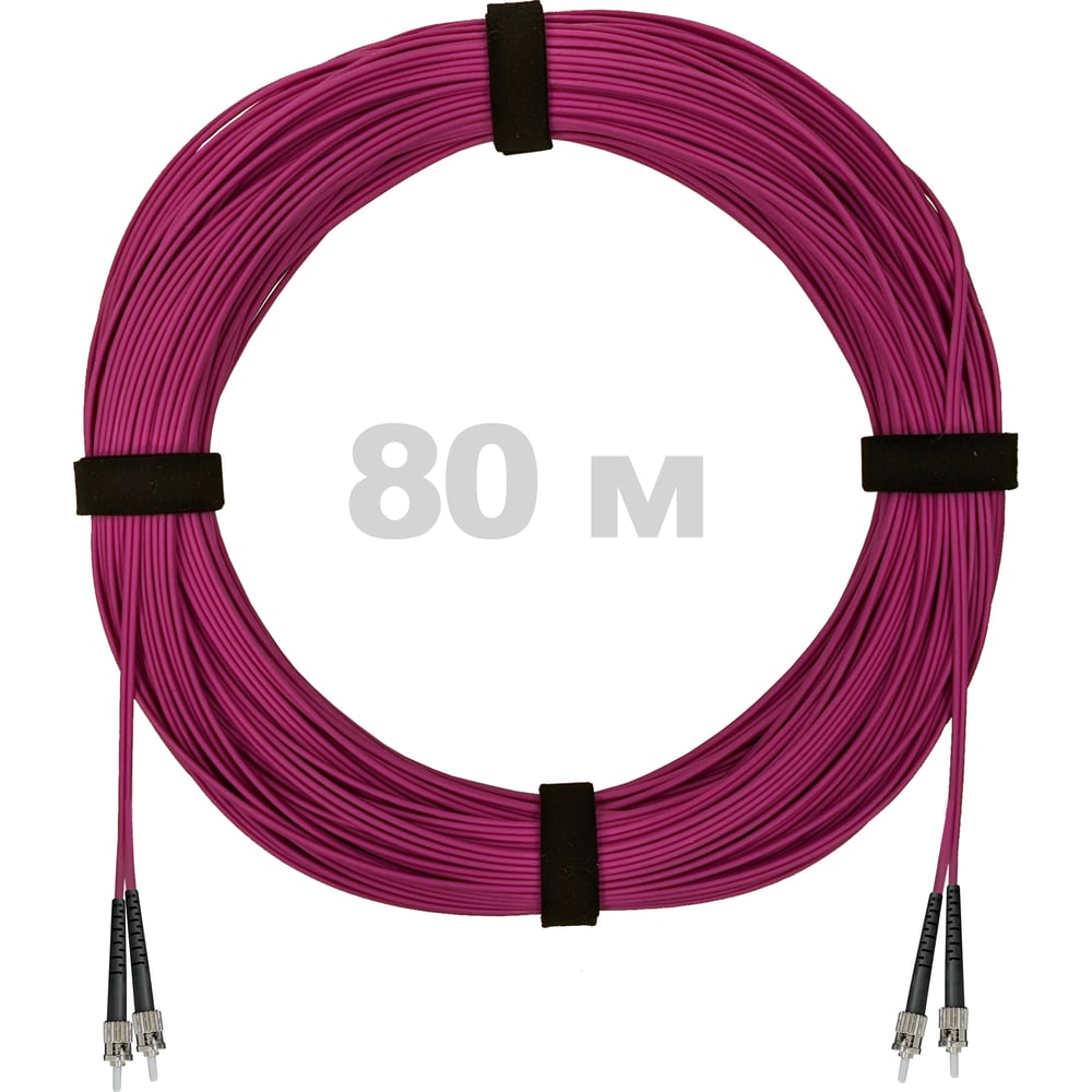 Изображение товара Патч-корд оптический ENGINOVA ST/PC MM (OM4) 2mm duplex LSZH 80 м