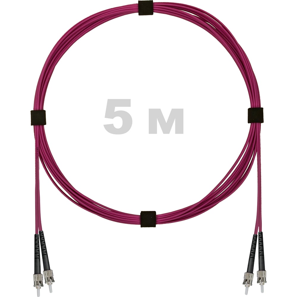 Патч-корд оптический ENGINOVA ST/PC-ST/PC MM (OM4) 2mm duplex LSZH, 5 м ENG-PC2.0-DX-2ST-OM4-5m-LSZH-MG