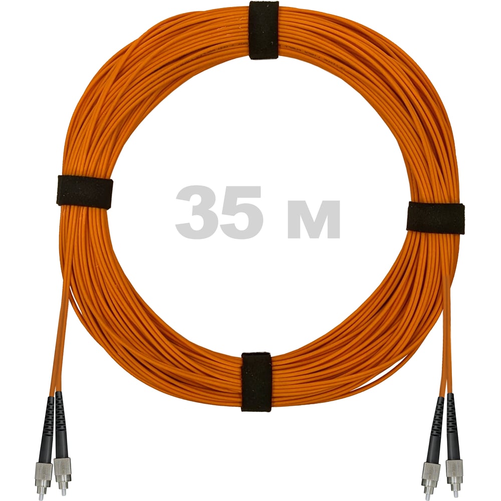 Патч-корд оптический ENGINOVA FC/UPC-FC/UPC MM (OM2) 2mm duplex LSZH, 35 м ENG-PC2.0-DX-2FCU-OM2-35m-LSZH-OR