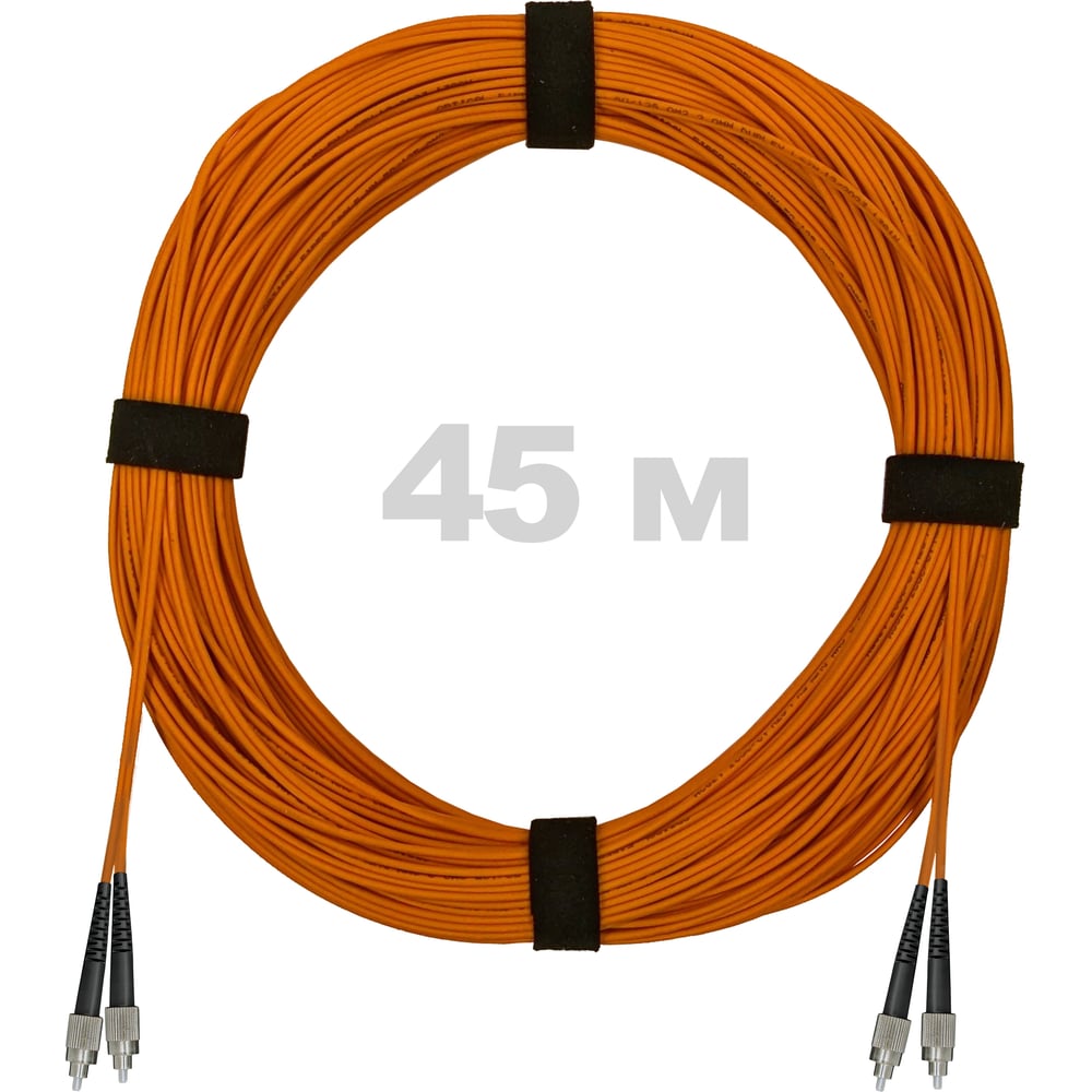 Патч-корд оптический ENGINOVA FC/UPC-FC/UPC MM (OM2) 2mm duplex LSZH, 45 м ENG-PC2.0-DX-2FCU-OM2-45m-LSZH-OR