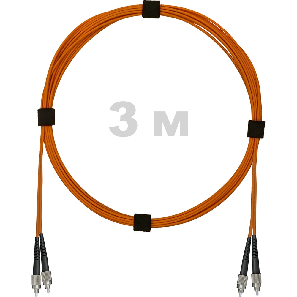 Патч-корд оптический ENGINOVA FC/UPC-FC/UPC MM (OM2) 2mm duplex LSZH, 3 м ENG-PC2.0-DX-2FCU-OM2-3m-LSZH-OR