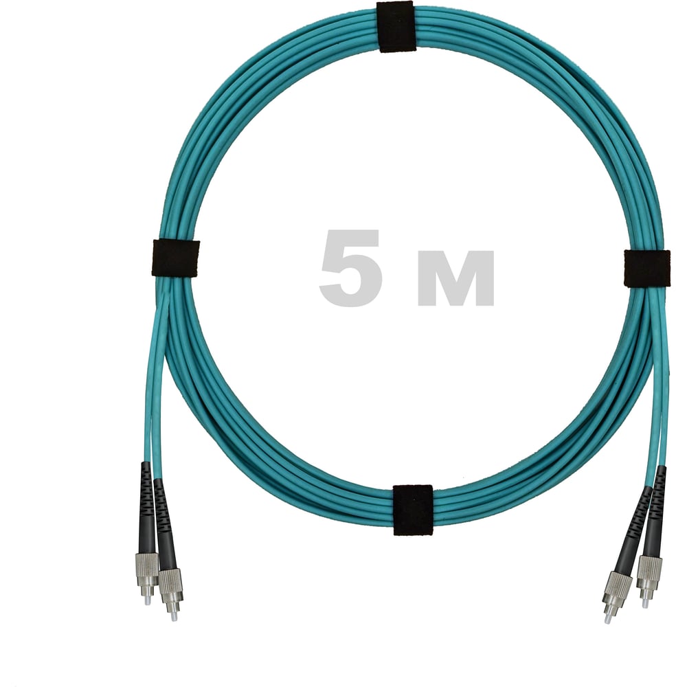 Патч-корд оптический ENGINOVA FC/UPC-FC/UPC MM (OM3) 3mm duplex LSZH, 5 м ENG-PC-DX-2FCU-OM3-5m-LSZH-AQ