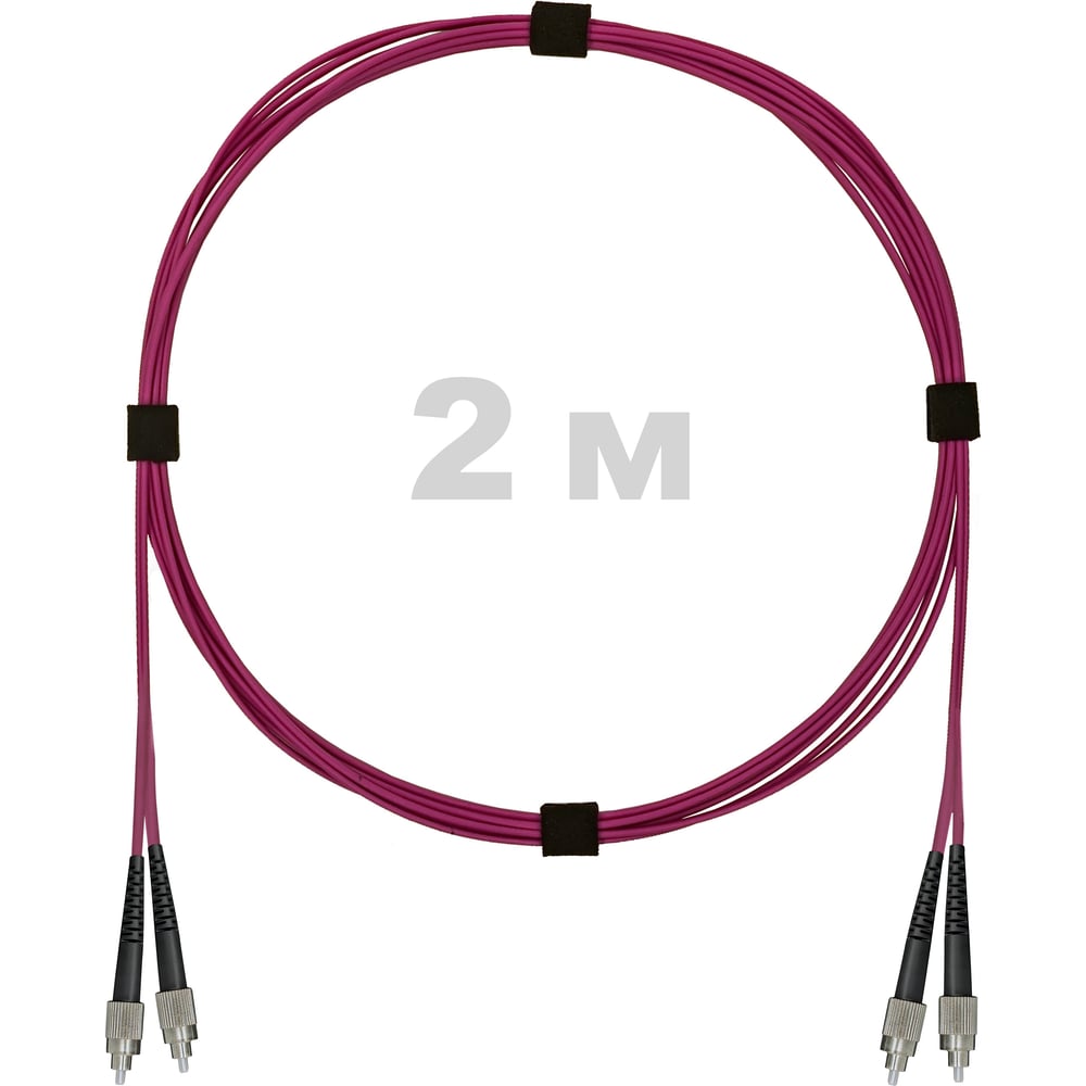 Патч-корд оптический ENGINOVA FC/UPC-FC/UPC MM (OM4) 2mm duplex LSZH, 2 м ENG-PC2.0-DX-2FCU-OM4-2m-LSZH-MG