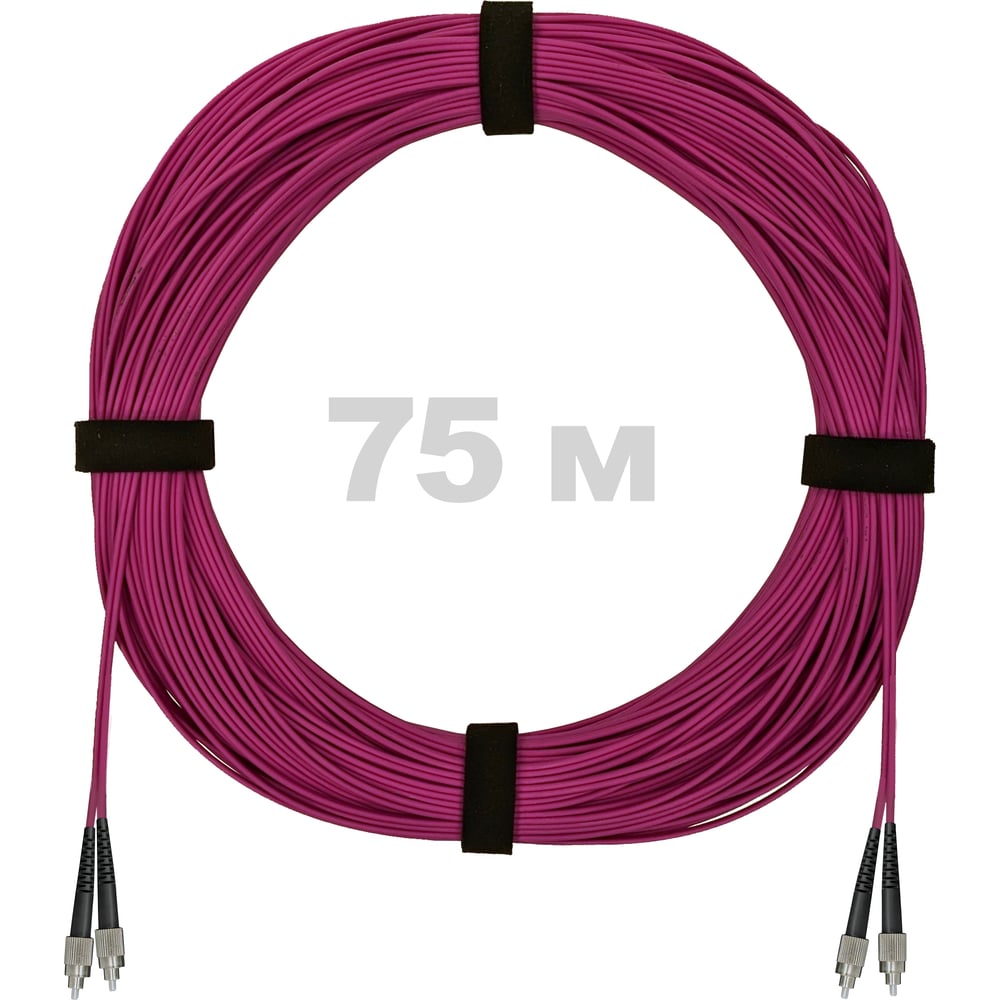 Патч-корд оптический ENGINOVA FC/UPC-FC/UPC MM (OM4) 2mm duplex LSZH, 75 м ENG-PC2.0-DX-2FCU-OM4-75m-LSZH-MG