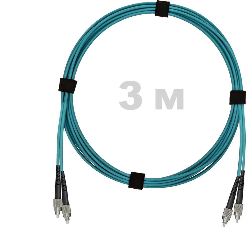 Патч-корд оптический ENGINOVA FC/UPC-FC/UPC MM (OM3) 3mm duplex LSZH, 3 м ENG-PC-DX-2FCU-OM3-3m-LSZH-AQ