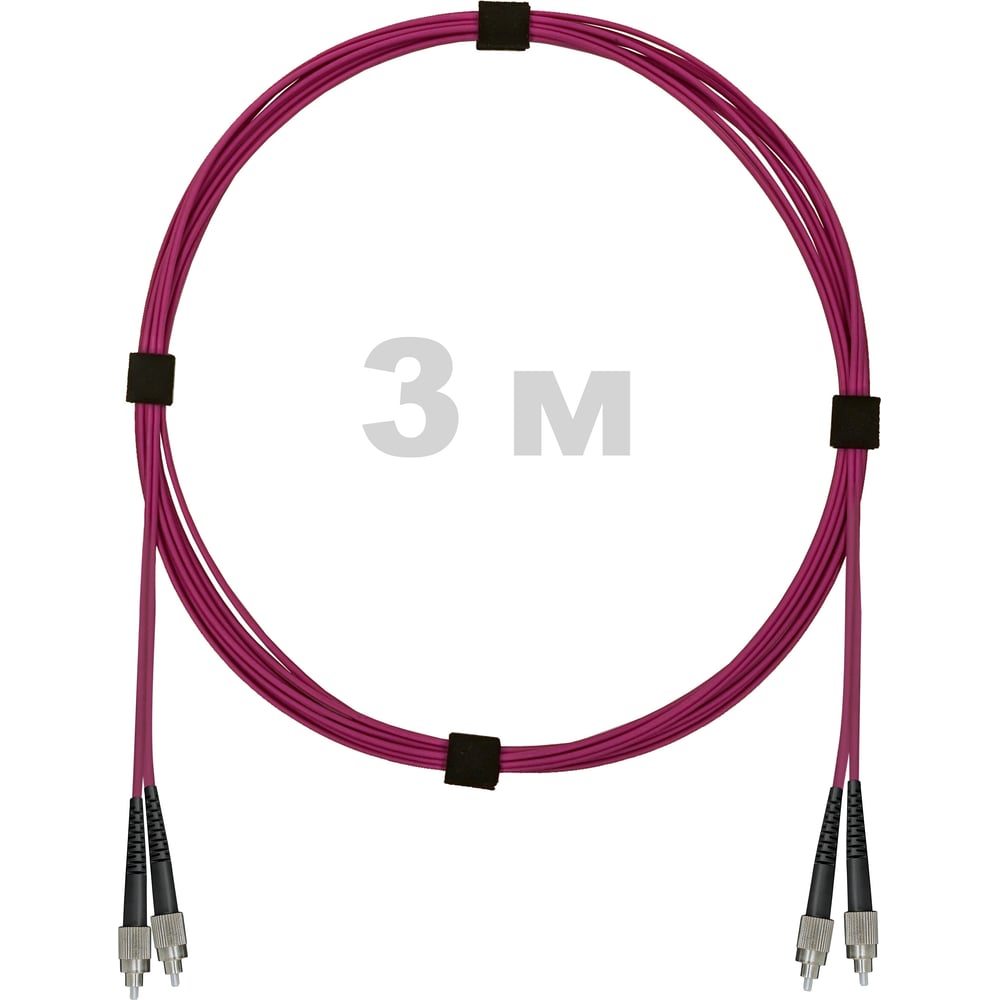 Патч-корд оптический ENGINOVA FC/UPC-FC/UPC MM (OM4) 2mm duplex LSZH, 3 м ENG-PC2.0-DX-2FCU-OM4-3m-LSZH-MG