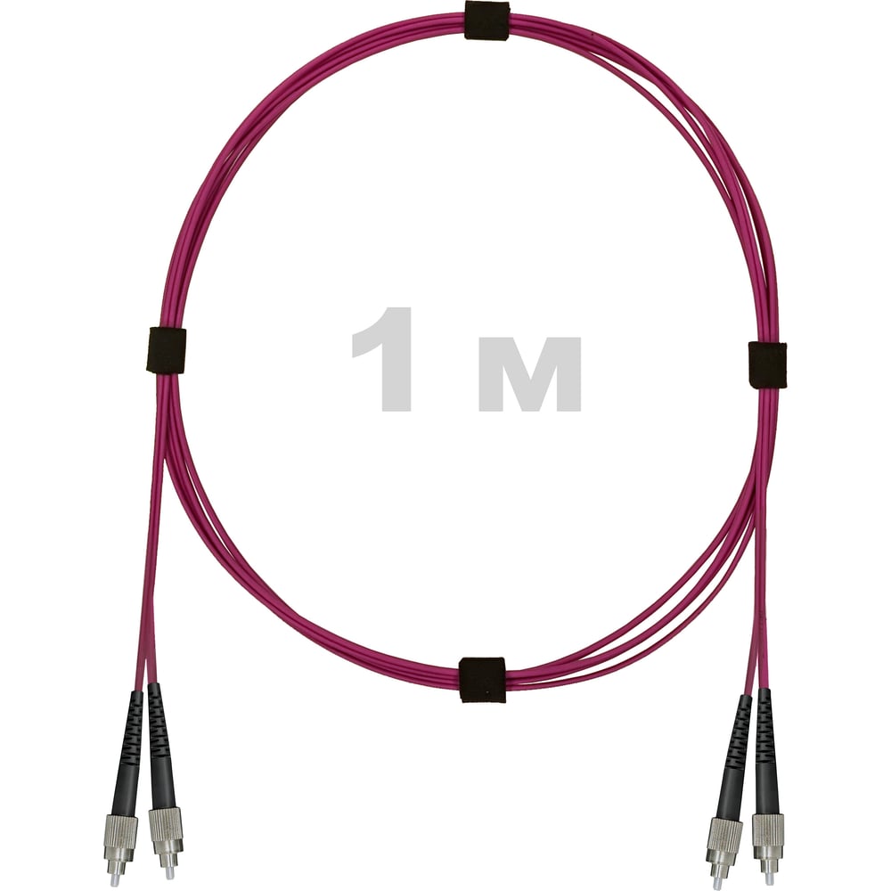 Патч-корд оптический ENGINOVA FC/UPC-FC/UPC MM (OM4) 2mm duplex LSZH, 1 м ENG-PC2.0-DX-2FCU-OM4-1m-LSZH-MG