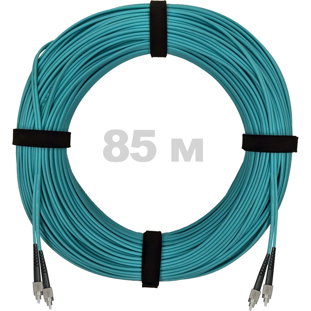 Патч-корд оптический ENGINOVA FC/UPC-FC/UPC MM (OM3) 3mm duplex LSZH, 85 м ENG-PC-DX-2FCU-OM3-85m-LSZH-AQ
