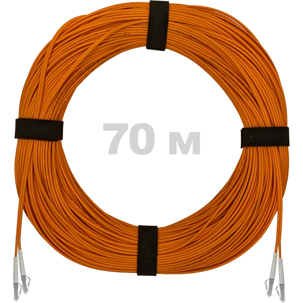 Патч-корд оптический ENGINOVA LC/UPC-LC/UPC MM (OM2) 2mm duplex LSZH, 70 м ENG-PC2.0-DX-2LCU-OM2-70m-LSZH-OR