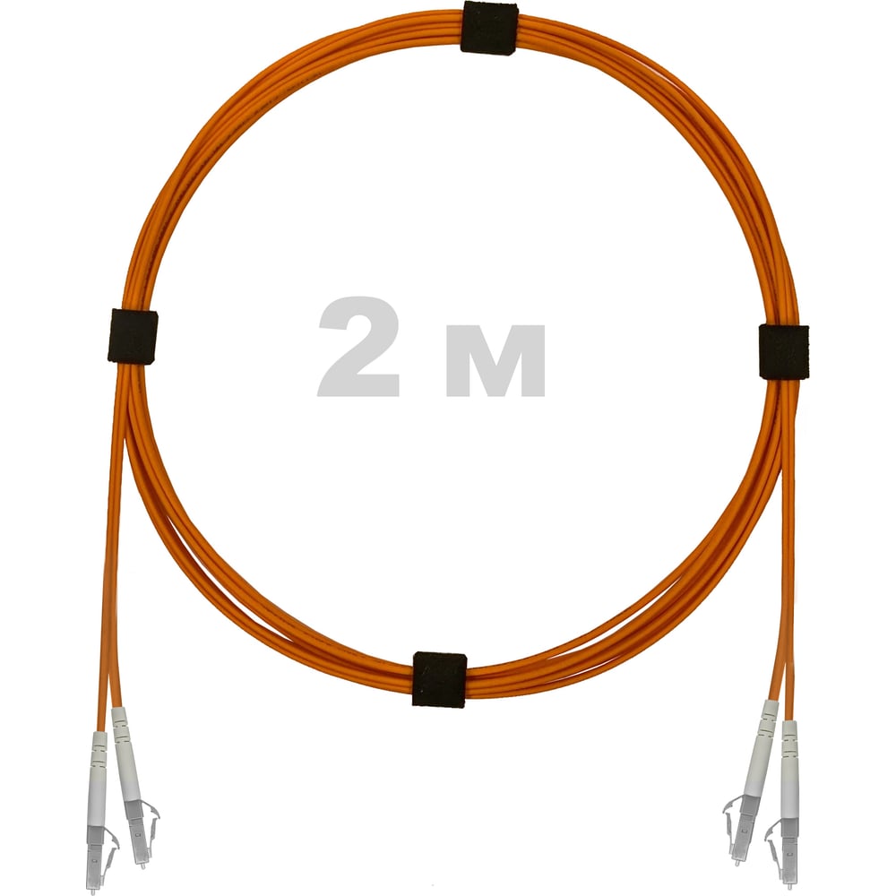 Патч-корд оптический ENGINOVA LC/UPC-LC/UPC MM (OM2) 2mm duplex LSZH, 2 м ENG-PC2.0-DX-2LCU-OM2-2m-LSZH-OR