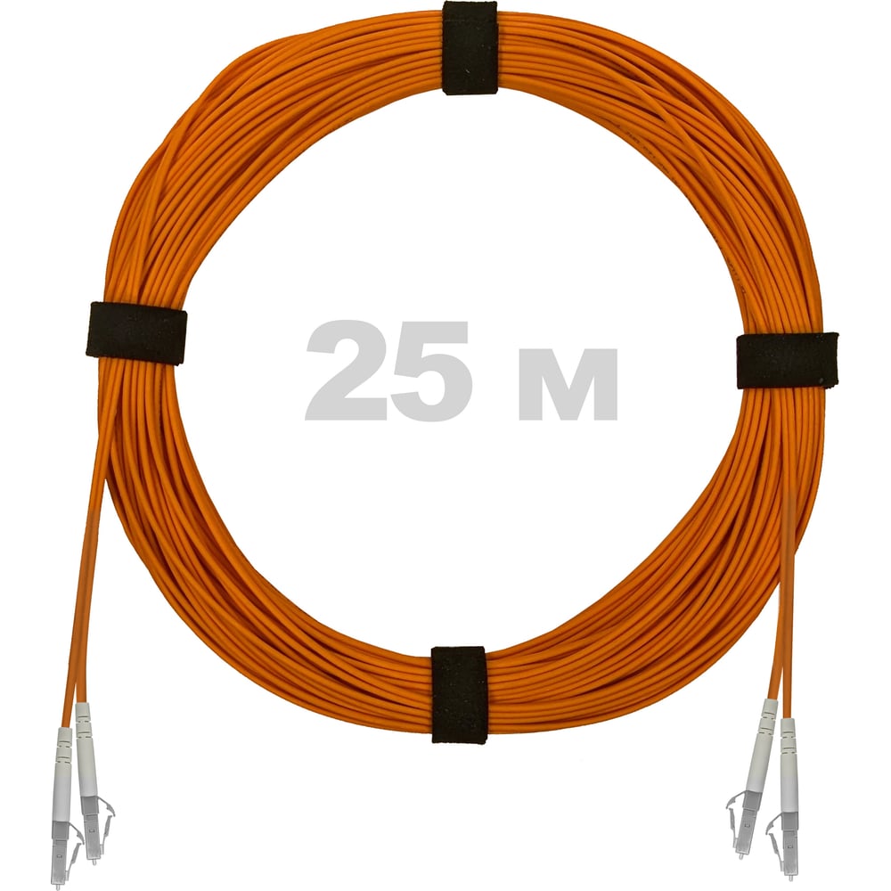 Патч-корд оптический ENGINOVA LC/UPC-LC/UPC MM (OM2) 2mm duplex LSZH, 25 м ENG-PC2.0-DX-2LCU-OM2-25m-LSZH-OR