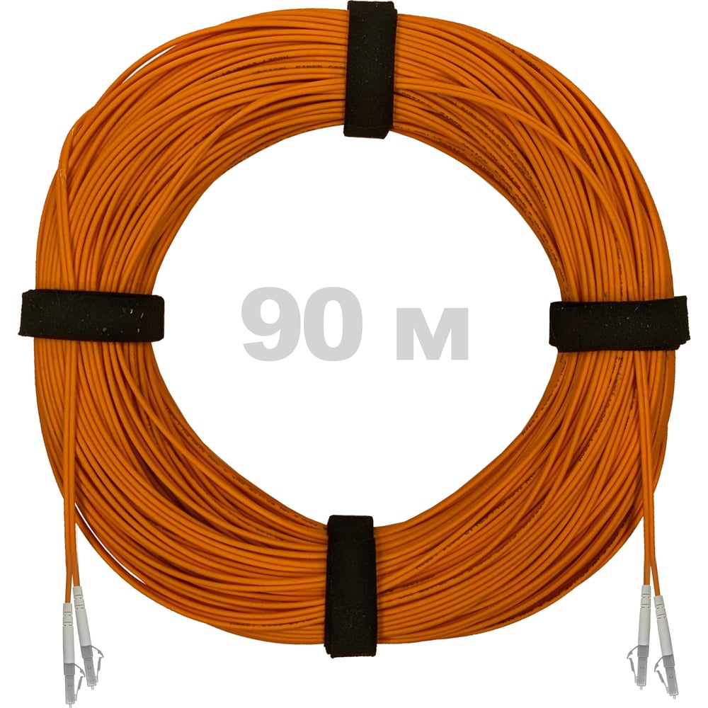 Патч-корд оптический ENGINOVA LC/UPC-LC/UPC MM (OM2) 2mm duplex LSZH, 90 м ENG-PC2.0-DX-2LCU-OM2-90m-LSZH-OR