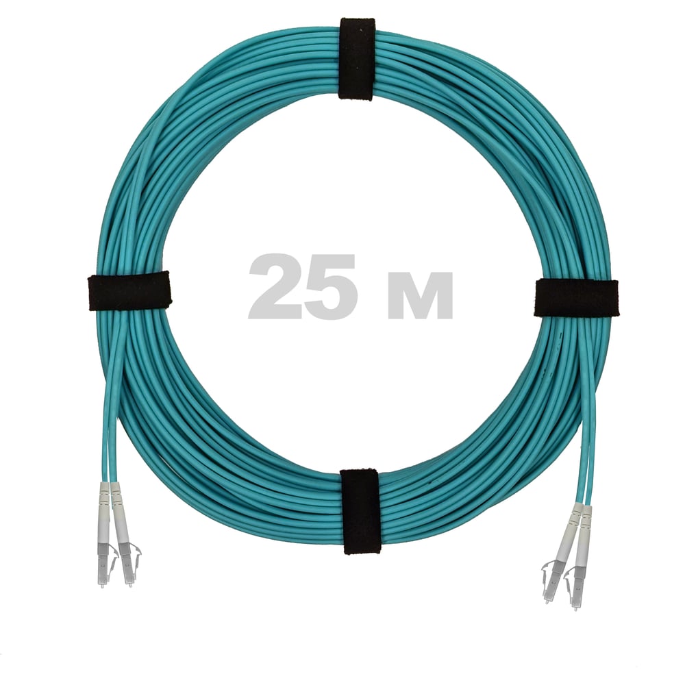 Патч-корд оптический ENGINOVA LC/UPC-LC/UPC MM (OM3) 3mm duplex LSZH, 25 м ENG-PC-DX-2LCU-OM3-25m-LSZH-AQ