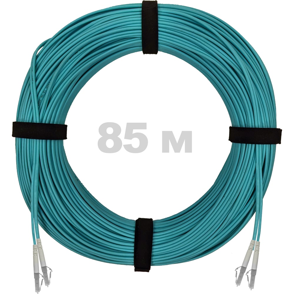 Патч-корд оптический ENGINOVA LC/UPC-LC/UPC MM (OM3) 3mm duplex LSZH, 85 м ENG-PC-DX-2LCU-OM3-85m-LSZH-AQ
