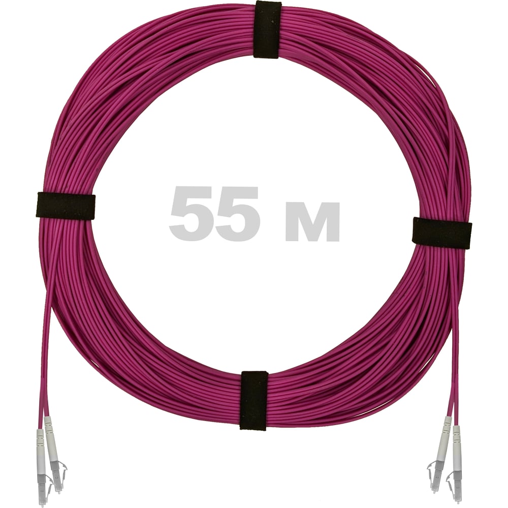 Изображение товара Оптический патч-корд LC/UPC-LC/UPC MM OM4 55м LSZH кабель
