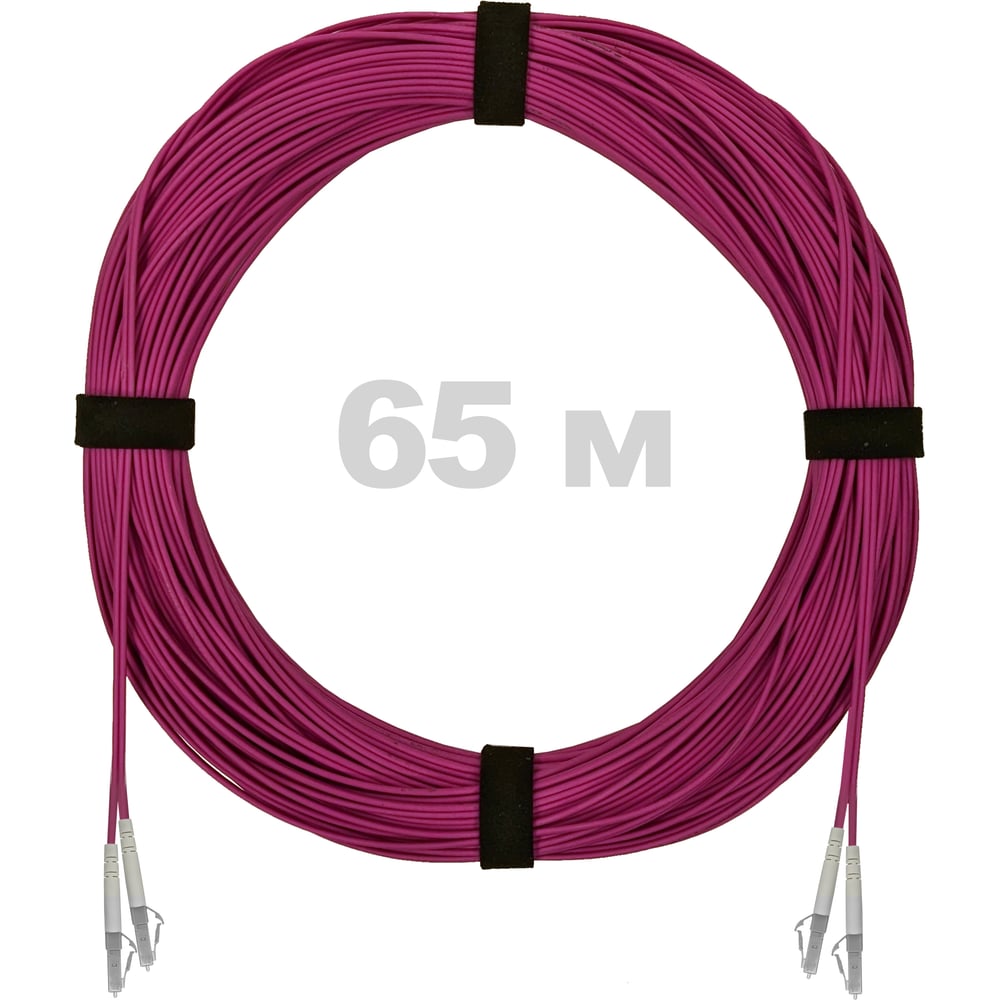Изображение товара Оптический патч-корд LC/UPC-MM OM4 65 м LSZH двойной кабель для сети