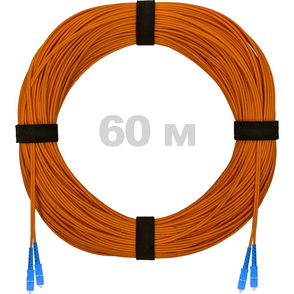Изображение товара Оптический патч-корд SC/UPC-SC/UPC 60 м MM OM2 LSZH двойной оранжевый