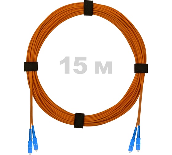 Изображение товара Патч-корд оптический ENGINOVA SC/UPC-SC/UPC MM (OM2) 2mm duplex LSZH, 15 м ENG-PC2.0-DX-2SCU-OM2-15m-LSZH-OR