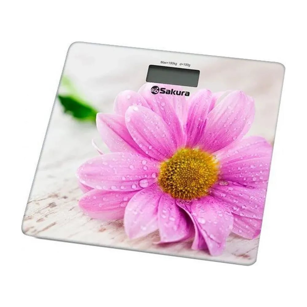 Изображение товара Напольные электронные весы Sakura SA-5072GW до 180 кг с пластиковой платформой