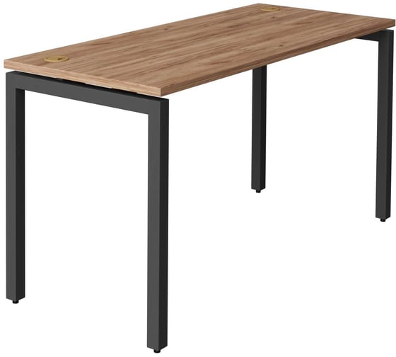 Изображение товара Стол рабочий на П-каркасе Альянс мебель 40х40 МЕТАЛЛИКА 1400х700х750 М.СМ-П40 14.7 Дуб крафт табачный/Антрацит