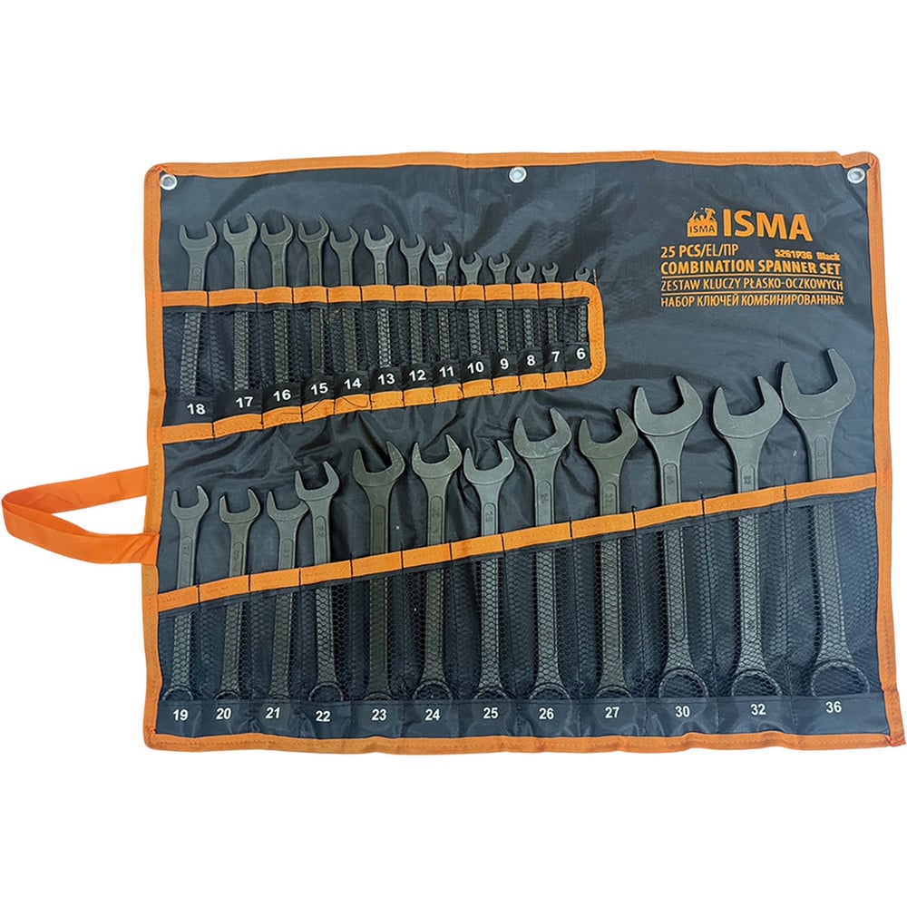 Изображение товара Набор ключей комбинированных ISMA 25 предметов ISMA-5261P36