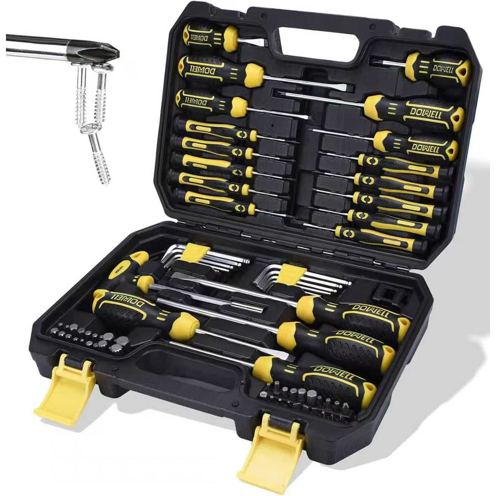 Изображение товара Набор магнитных отверток и бит DOWELL 108 предметов HY090101