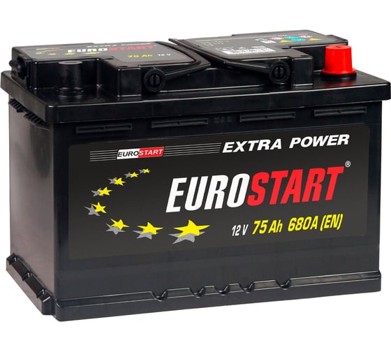 Изображение товара Аккумуляторная батарея EUROSTART Blue, 75 А·ч, R+ EB750