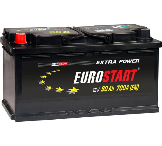 Изображение товара Аккумуляторная батарея EUROSTART Extra Power, 90 А·ч, L+ EU901