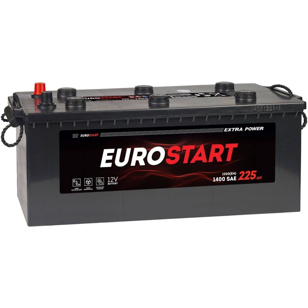 Изображение товара Аккумуляторная батарея EUROSTART Extra Power, 225 А·ч, L+ EUT2253