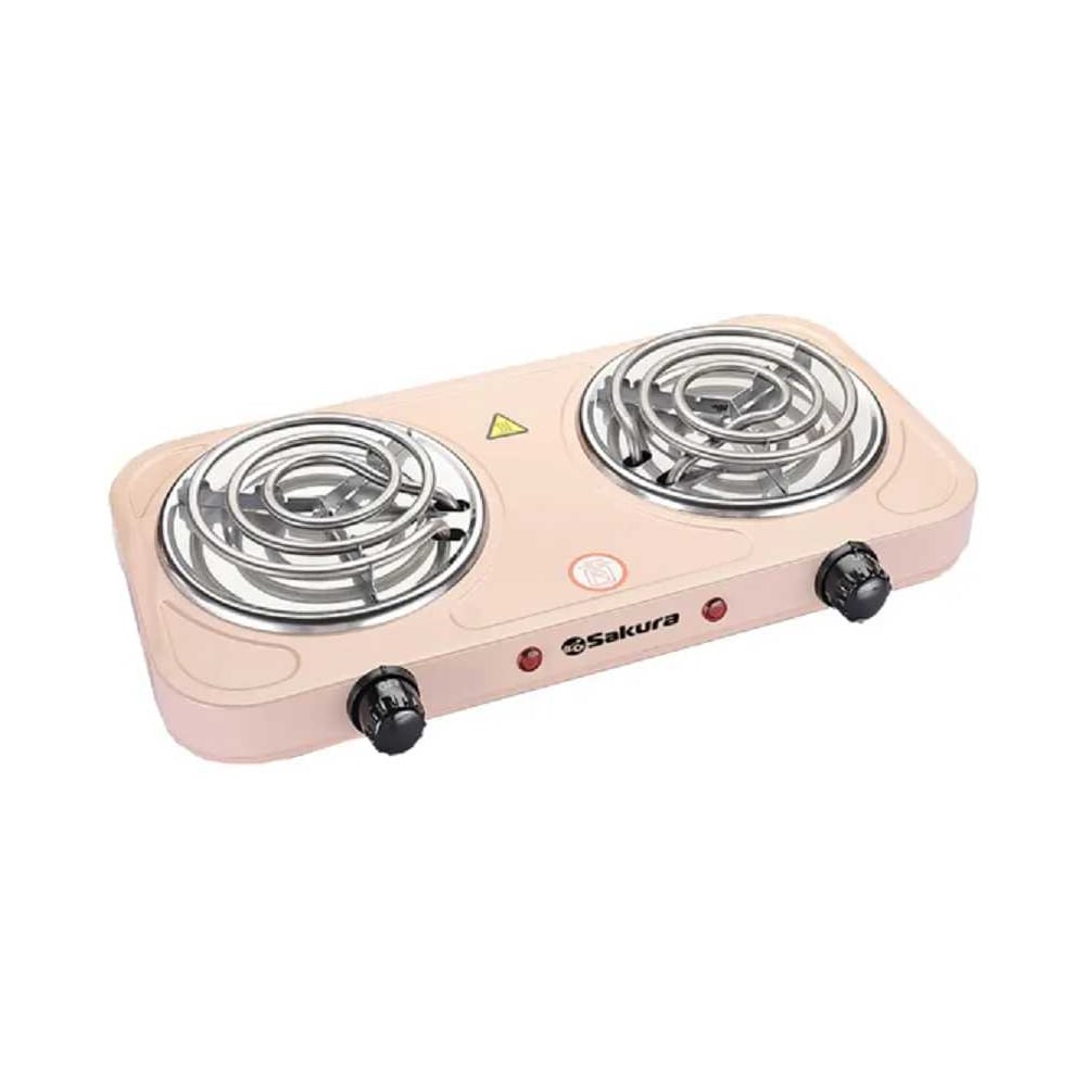 Изображение товара Электроплитка SAKURA ПЭ-03C 2000Вт, 2 конфорки, бежевый