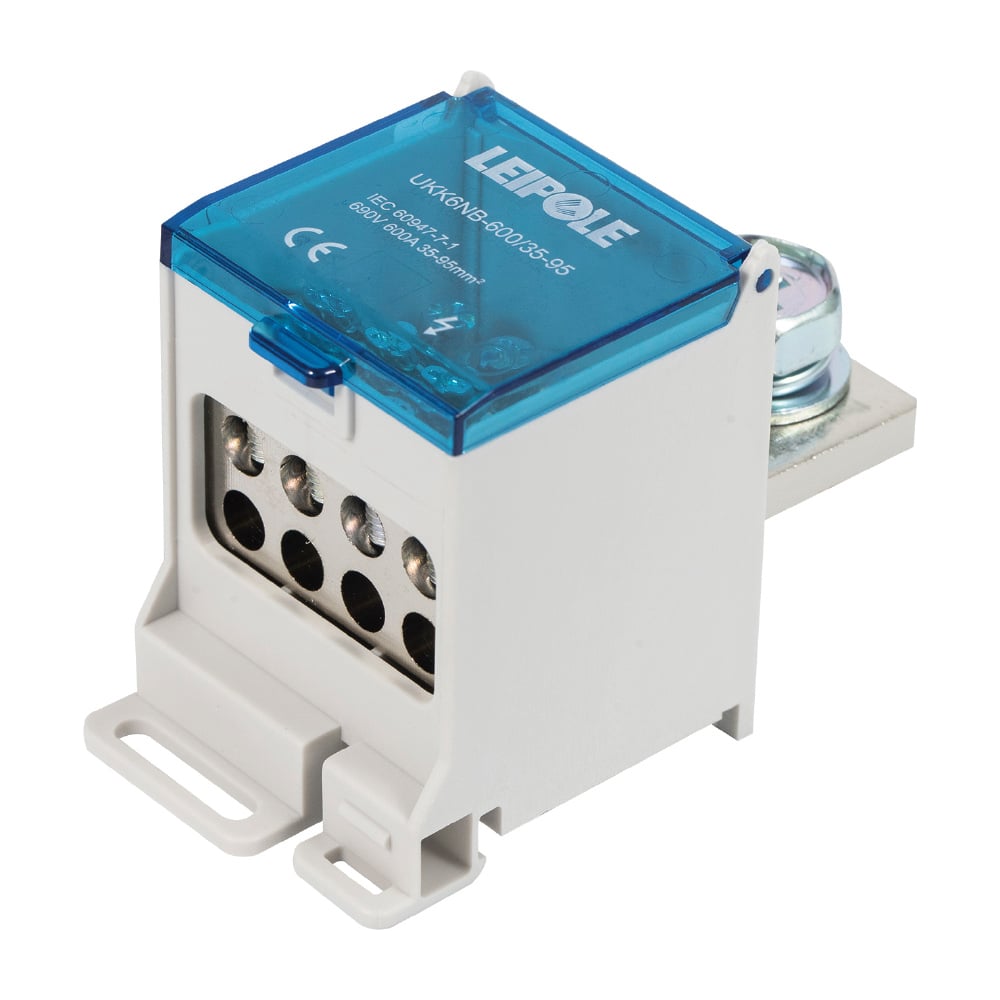 Изображение товара Распределительный блок Leipole 600А 690В для DIN-рейки UKK6NB-600/35-95/8x16