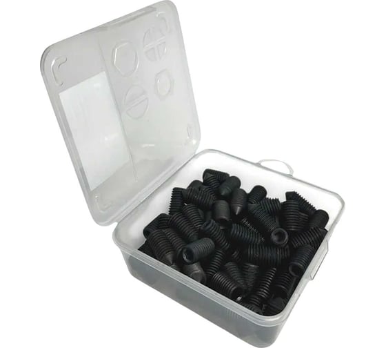 Изображение товара Винт гужон 23 Болта М10х25мм к.п.12.9 DIN914 в органайзере, 65 шт. вук1025прорг-ф65