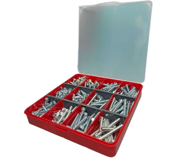 Изображение товара Винты 23 Болта М5 ОЦ DIN967, DIN965, DIN912 в органайзере НАБОР 2 20000121