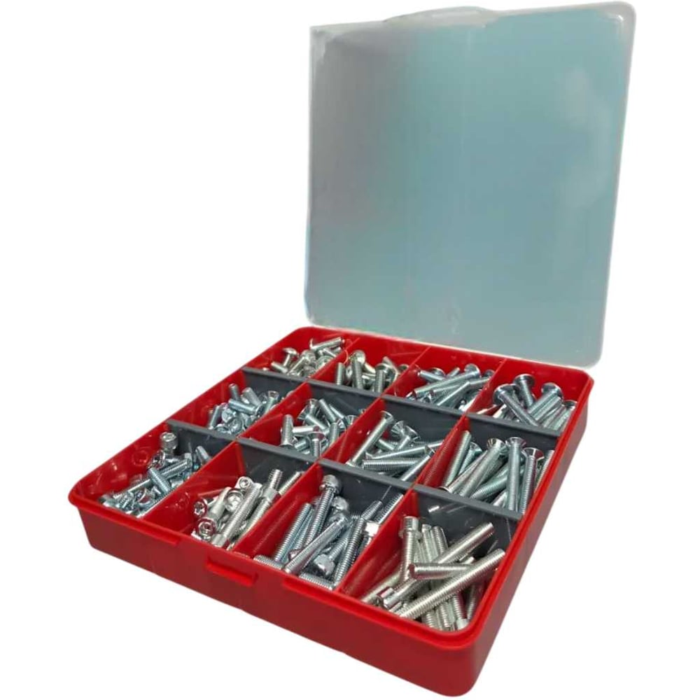 Изображение товара Набор винтов М6 23 шт DIN967 DIN965 DIN912 в органайзере
