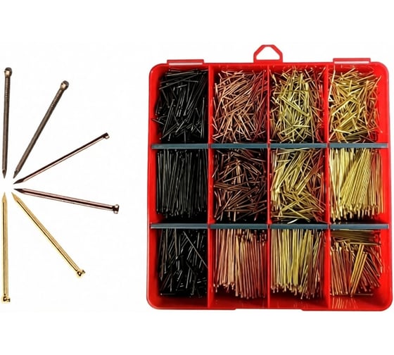 Изображение товара Гвозди финишные 23 Болта бронза/медь/латунь в органайзере НАБОР 1 20000110