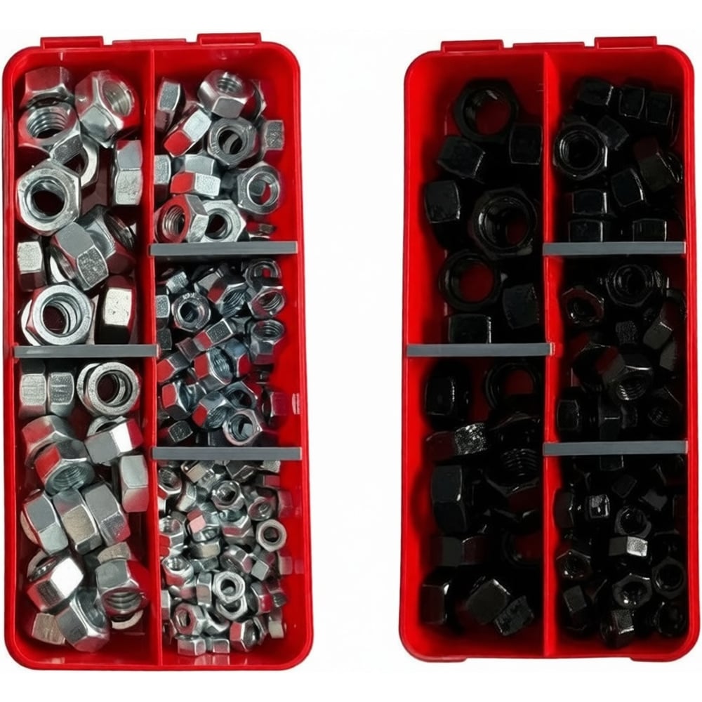 Изображение товара Набор органайзеров 23 Болта 2 в 1 гайки черные