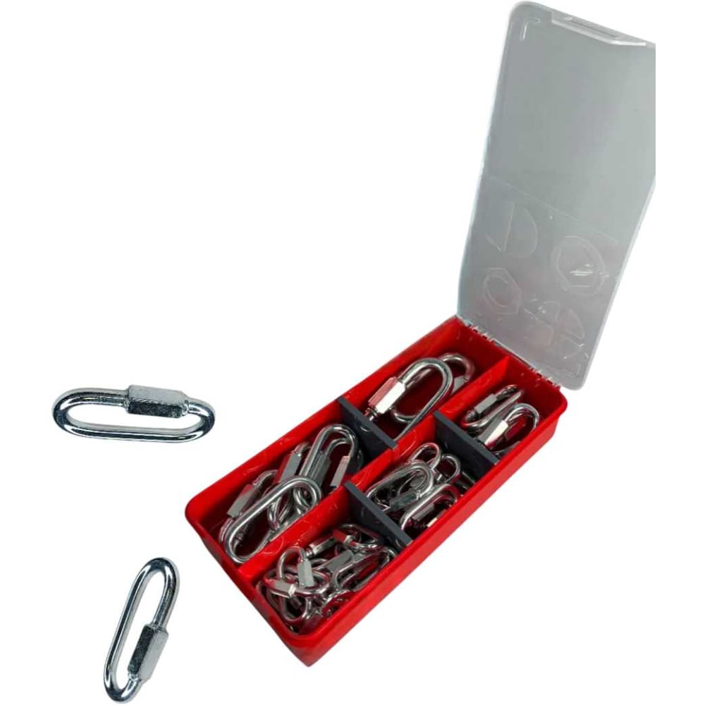 Изображение товара Карабин винтовой 23 Болта в органайзере набор 40 штук