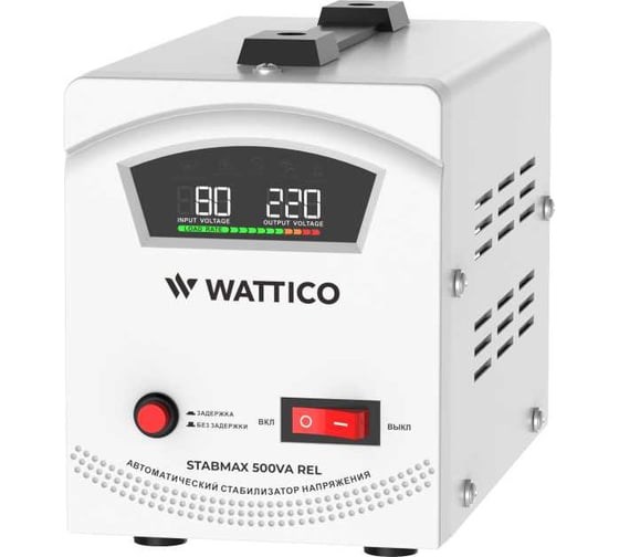 Изображение товара Автоматический стабилизатор напряжения релейный WATTICO Stabmax 500VA REL 500va_rel