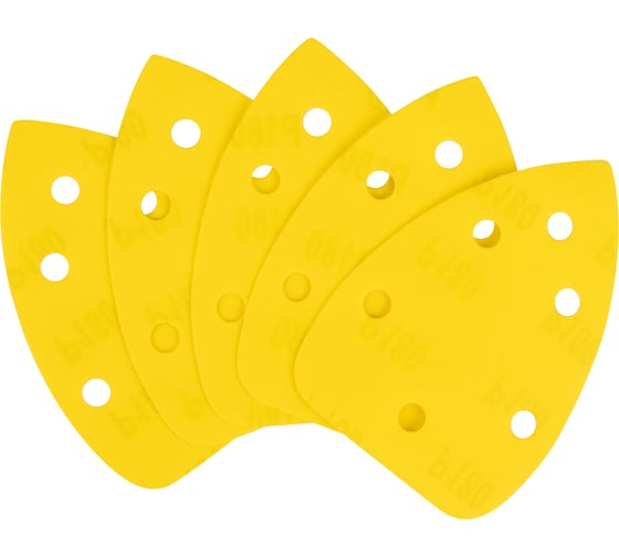 Изображение товара Лист шлифовальный на бумажной основе Свое Ремесло Amber 98х140мм 6отв. Р180 (4 упак по 5шт.) АМ200358