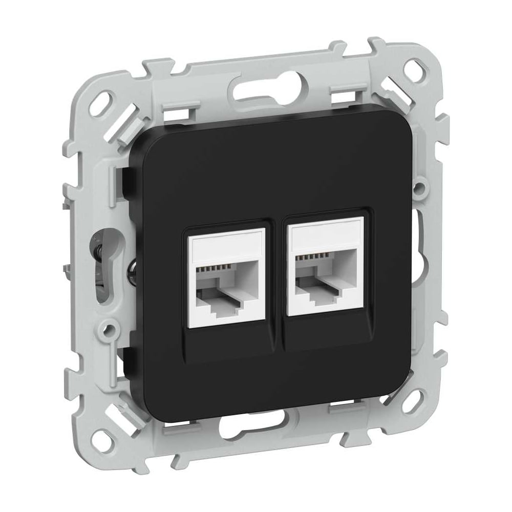 Изображение товара Розетка двойная IEK FLITE RJ45/RJ11 2x гнездо, черный