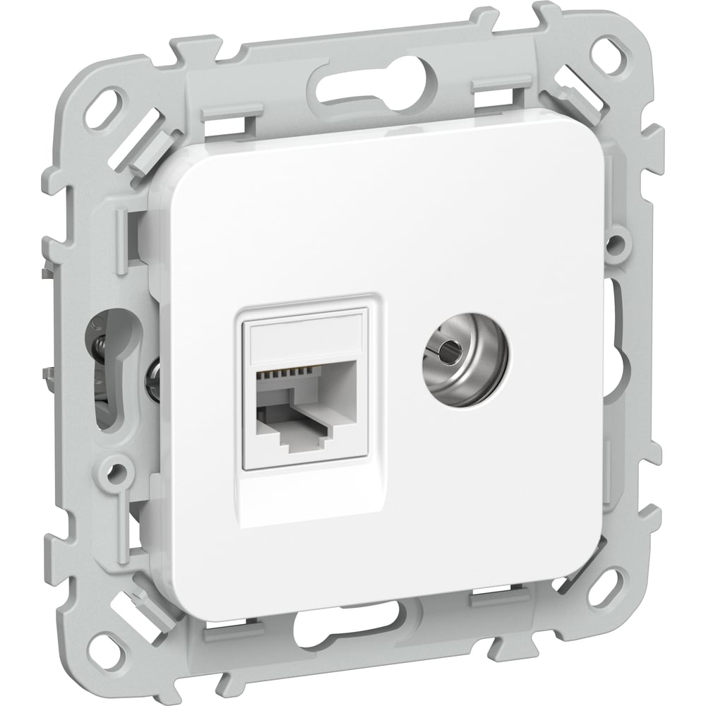 Изображение товара Розетка двойная IEK FLITE RJ45 TV кат.5Е IP20 белая