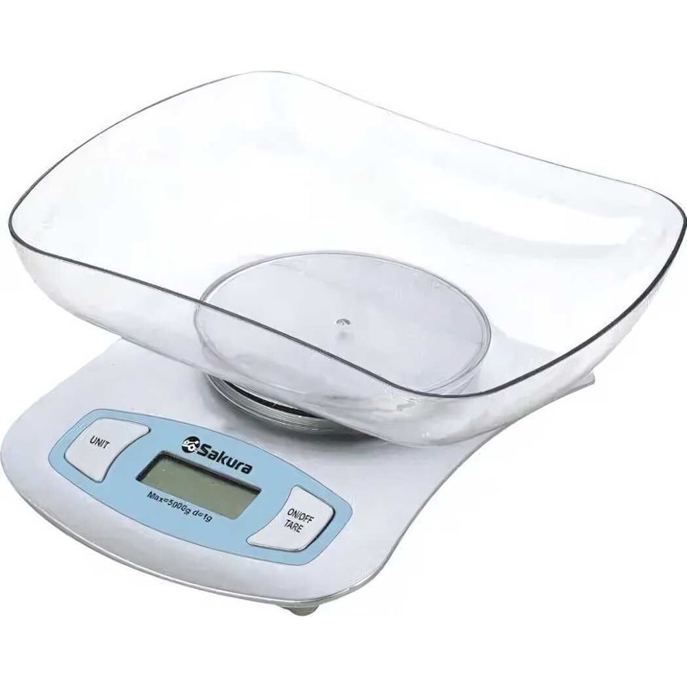 Изображение товара Кухонные электронные весы Sakura SA-6052S 5 кг компактные стильные