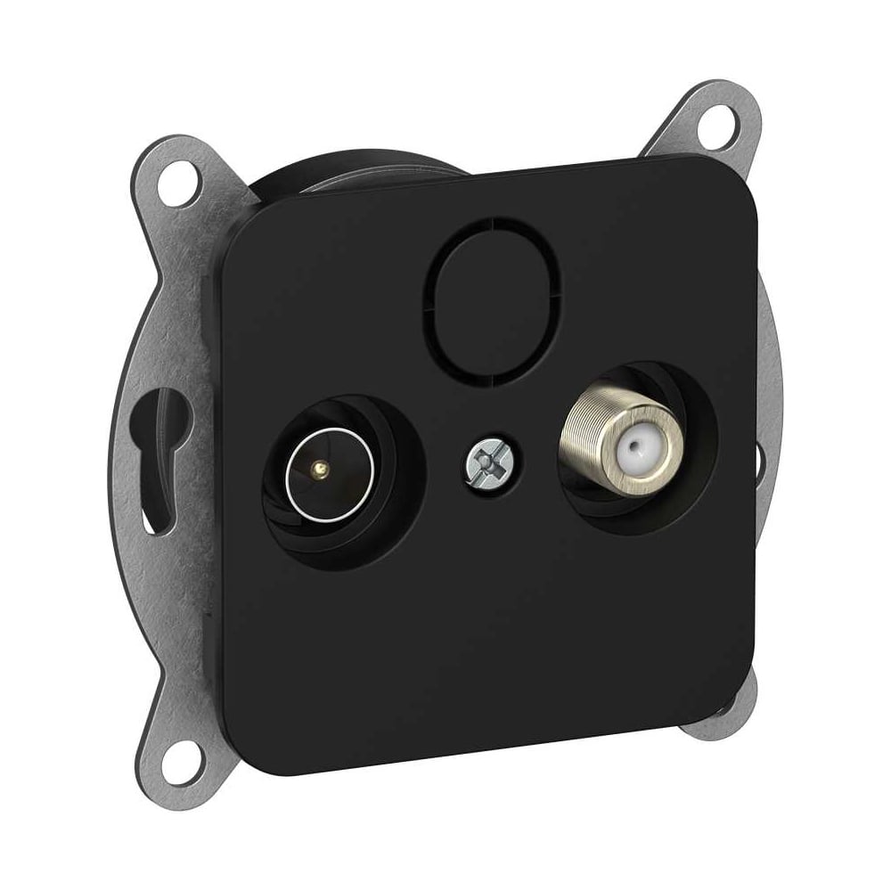 Изображение товара IEK FLITE TV+SAT - двойная оконечная розетка, черная, IP20